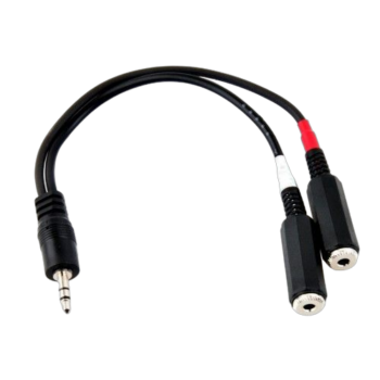 RaceLogic Stereo Audio Input Splitter (3.5mm Stereo Plug - 2 x 3.5mm Mono Socket)