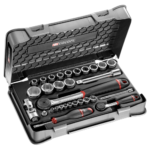 Facom 30-piece 1/4 - 1/2 metric 6-point socket set - R.161B - S.161B RS.161-1