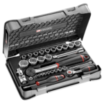 Facom 30-piece 1/4 - 1/2 metric 6-point socket set - R.161B - S.360 RS.360-1