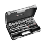 Facom 30-piece 1/2 metric 6-point sockets set S.161-5P6