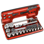 Facom 21-piece 1/2 metric 6-point sockets set S.161DBOX1