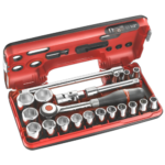 Facom DBOX set of 1/2 6-point metric-size sockets - J.360DBOX1 S.360DBOX1