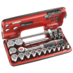 Facom DBOX set of 1/2 6-point metric-size sockets - S.360DBOX4 S.360DBOX4