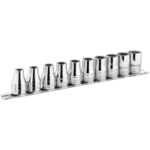 Facom 8-piece 1/2 metric 12-point sockets set on rack S.41E