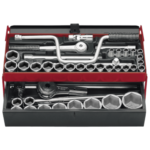 Facom Coffret de douilles 6 pans 1/2 et 3/4 de 8 ?? 50 mm SK.453N
