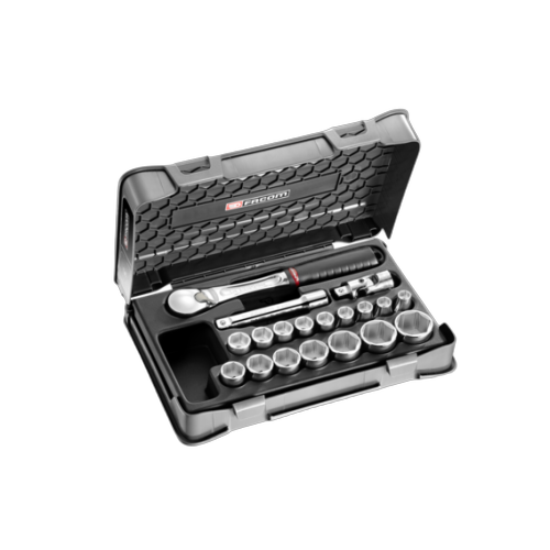 sl.161-2p6 Facom 19-piece 1/2 metric 6-point sockets set SL.161-2P6 - Image 1