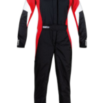 Sparco Competition Female Race Suit - Black / Red / White