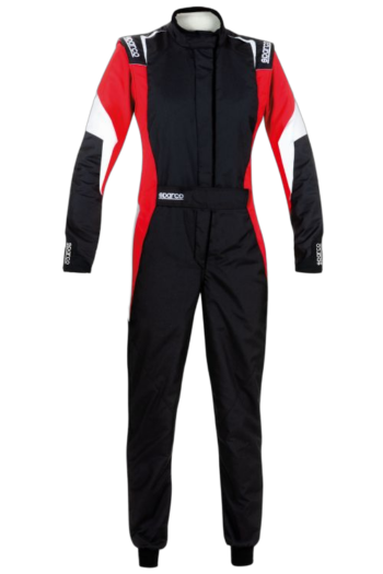 Sparco Competition Female Race Suit - Black / Red / White