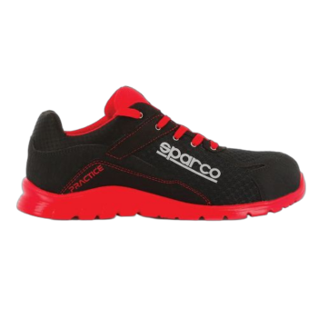 Sparco Practice Mechanics Shoe - Black/Red
