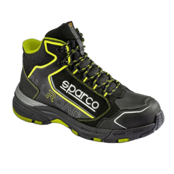 Sparco All Road H S3 ESD Mechanics Shoe - Black/Fluroyellow