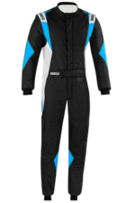 Sparco Superleggera Race Suit - Black / Cyan