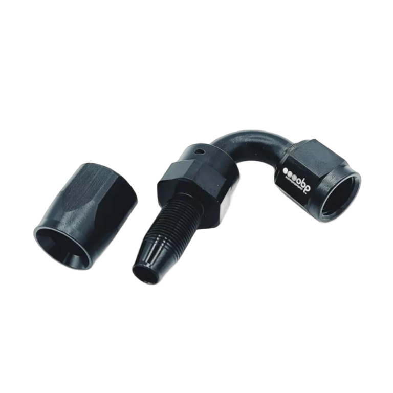 OBP 120 Degree CPE Fuel Hose End Fitting - Black 02