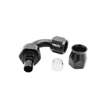 OBP 120 Degree PTFE Fuel Hose End Fitting - Black 02