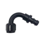 OBP 120 Degree Push Lock Fuel Hose End Fitting - Black