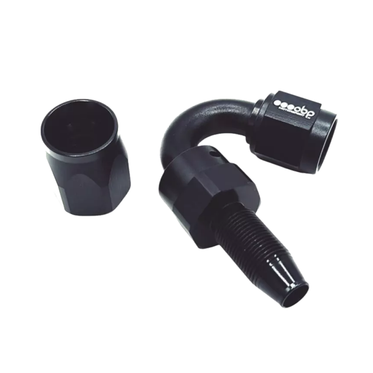 OBP 150 Degree CPE Fuel Hose End Fitting - Black 03