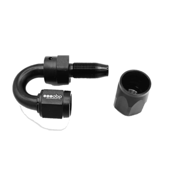 OBP 180 Degree CPE Fuel Hose End Fitting - Black 04