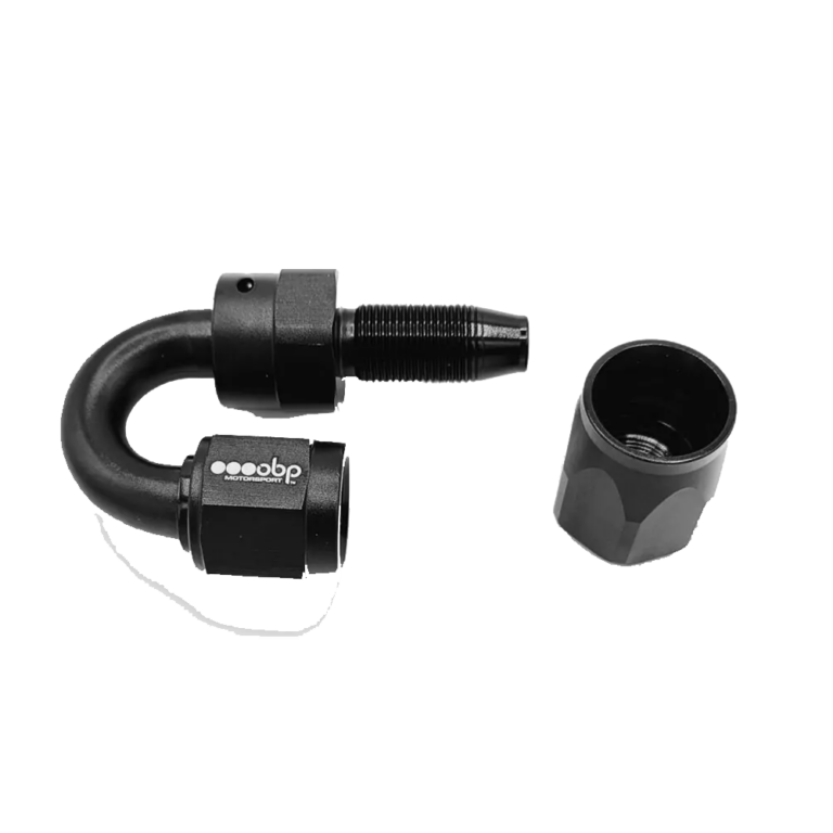 OBP 180 Degree CPE Fuel Hose End Fitting - Black 04