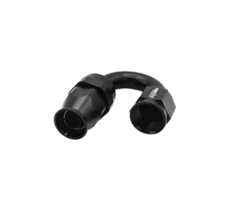 OBP 180 Degree PTFE Fuel Hose End Fitting - Black 02