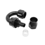 OBP 180 Degree PTFE Fuel Hose End Fitting - Black 03
