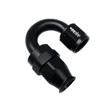 OBP 180 Degree PTFE Fuel Hose End Fitting - Black