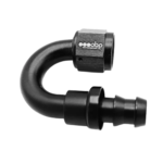 OBP 180 Degree Push Lock Fuel Hose End Fitting - Black 02