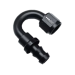 OBP 180 Degree Push Lock Fuel Hose End Fitting - Black