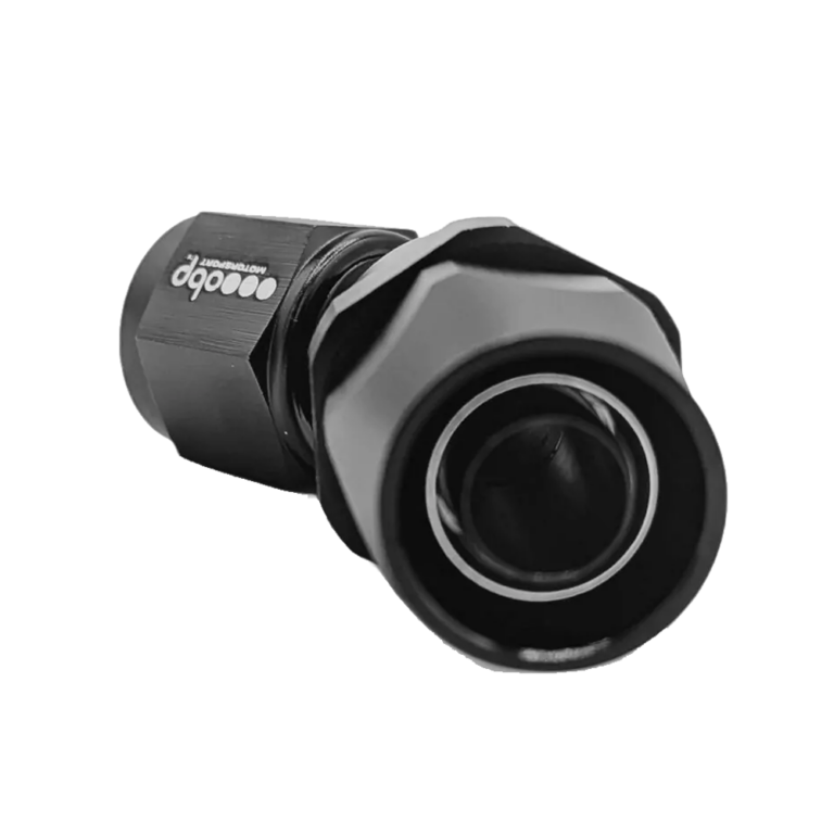 OBP 30 Degree PTFE Fuel Hose End Fitting - Black 02