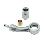 OBP 45 Degree AN3 Stainless Steel Brake Banjo Female Hose End 02