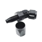 OBP 45 Degree CPE Forged Fuel Hose End Fitting - Black 02