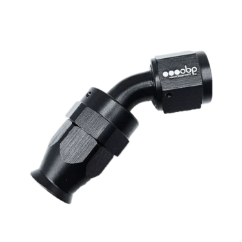 OBP 45 Degree PTFE Fuel Hose End Fitting - Black