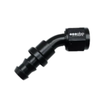 OBP 45 Degree Push Lock Fuel Hose End Fitting - Black