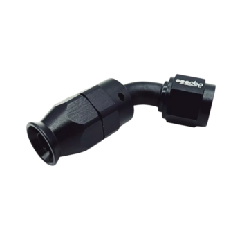 OBP 60 Degree PTFE Fuel Hose End Fitting - Black 02