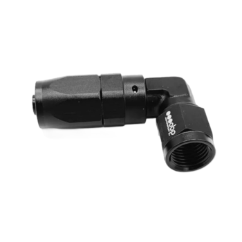 OBP 90 Degree CPE Forged Fuel Hose End Fitting - Black 02