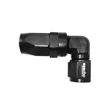 OBP 90 Degree CPE Forged Fuel Hose End Fitting - Black