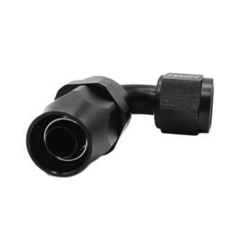 OBP 90 Degree PTFE Fuel Hose End Fitting - Black 02
