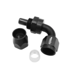 OBP 90 Degree PTFE Fuel Hose End Fitting - Black 04
