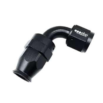 OBP 90 Degree PTFE Fuel Hose End Fitting - Black