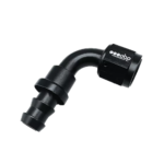 OBP 90 Degree Push Lock Fuel Hose End Fitting - Black