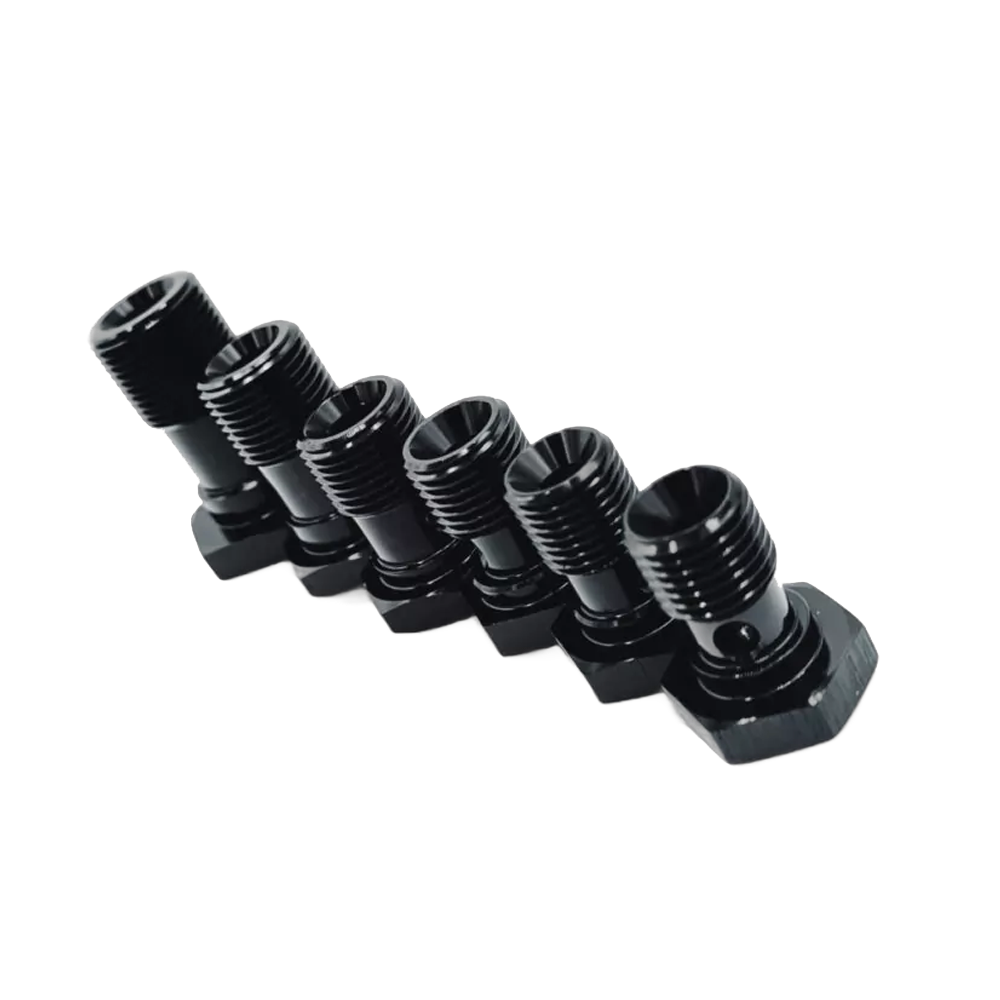 OBP AN / JIC Alloy Extended Banjo Bolts - Black