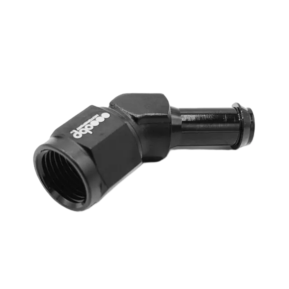 OBP AN / JIC Female to Barbed Adaptor - 45 Degree - Black 02