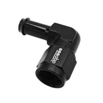 OBP AN / JIC Female to Barbed Adaptor - 90 Degree - Black 02
