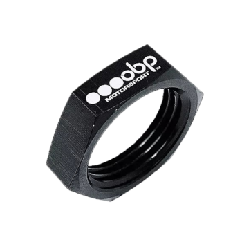 OBP AN / JIC Fuel Hose Bulkhead Adaptor Nut - Black 02