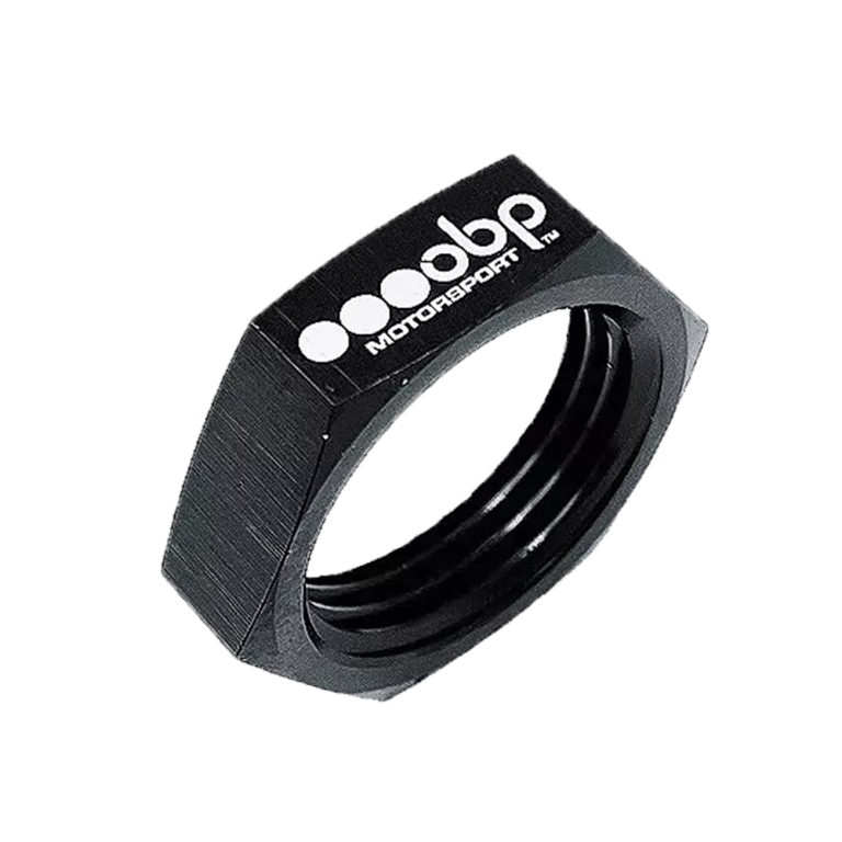 OBP AN / JIC Fuel Hose Bulkhead Adaptor Nut - Black 02