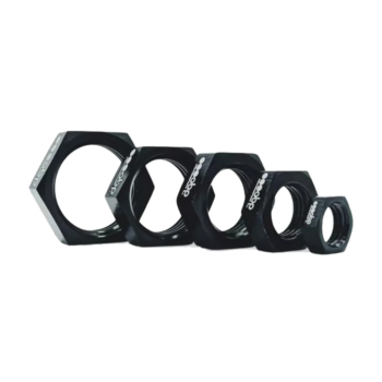 OBP AN / JIC Fuel Hose Bulkhead Adaptor Nut - Black