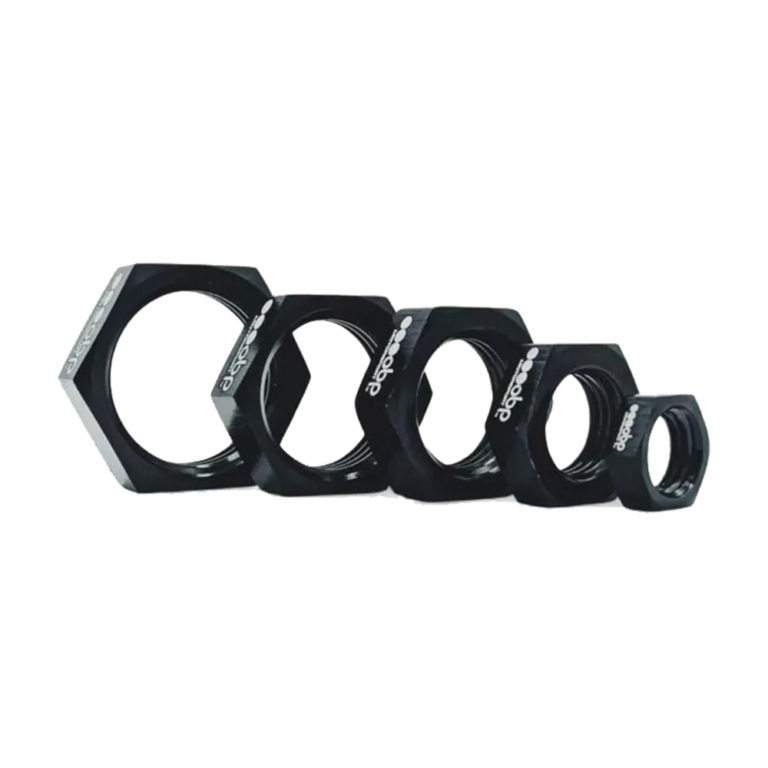 OBP AN / JIC Fuel Hose Bulkhead Adaptor Nut - Black