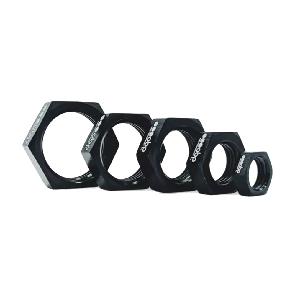 OBP AN / JIC Fuel Hose Bulkhead Adaptor Nut - Black OBP AN / JIC Fuel Hose Bulkhead Adaptor Nut - Black