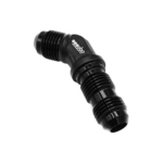 OBP AN / JIC Male Bulkhead 45 Degree Elbow Fuel Hose Adaptor - Black 02
