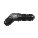 OBP AN / JIC Male Bulkhead 45 Degree Elbow Fuel Hose Adaptor - Black