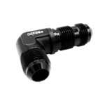 OBP AN / JIC Male Bulkhead 90 Degree Elbow Fuel Hose Adaptor - Black 02