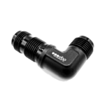 OBP AN / JIC Male Bulkhead 90 Degree Elbow Fuel Hose Adaptor - Black 03